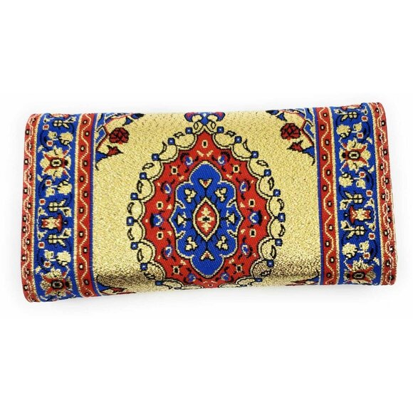 SOLD!!Traditional Turkish Carpet Pattern Tapestry Fabric Wallet or Clutch SOLD!! - Picture 2 of 5